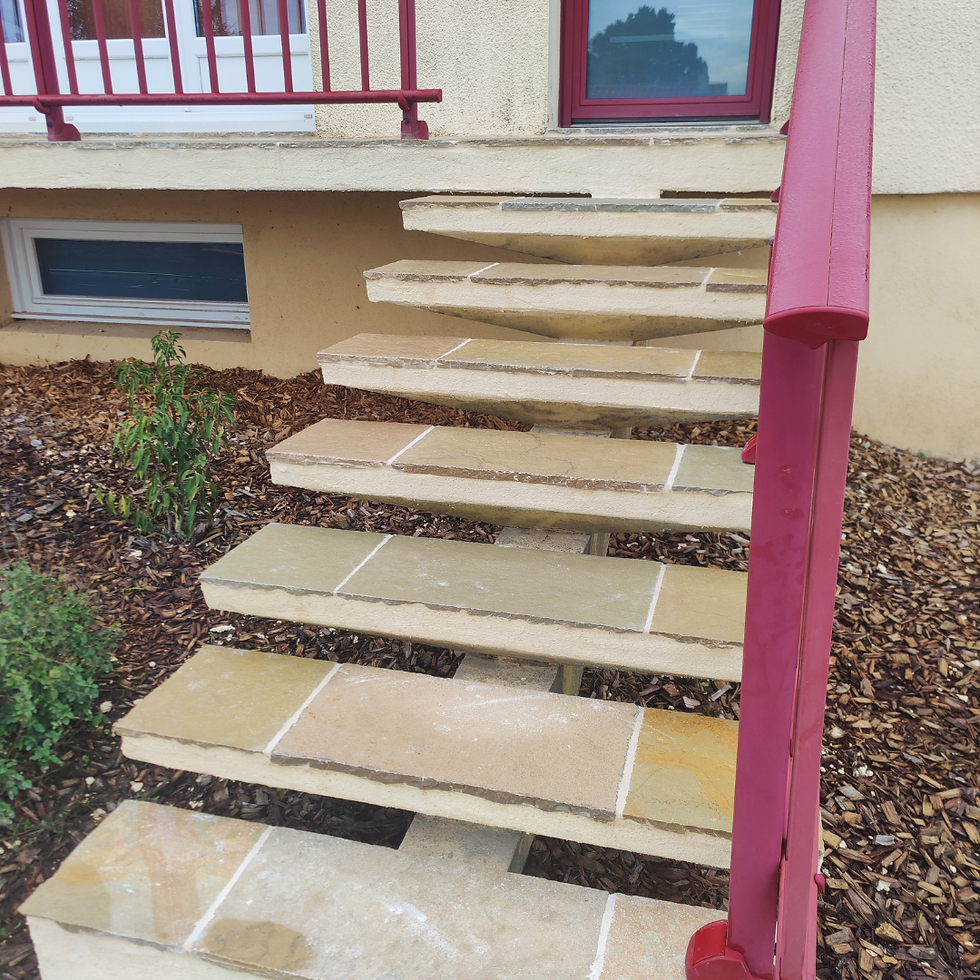 Réalisation Aspect Pierre - Rénovation d'un balcon et de marches