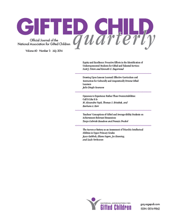 Dr. Julie Swanson Published in Gifted Child Quarterly
