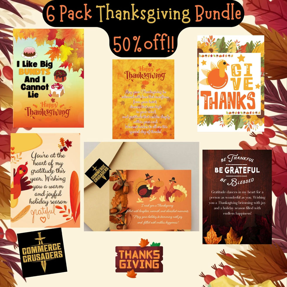Thumbnail: 6 Card Thanksgiving Bundle Set
