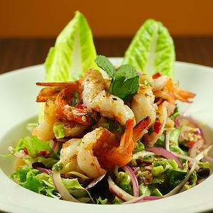 Spicy shrimp salad (Plah Goong)