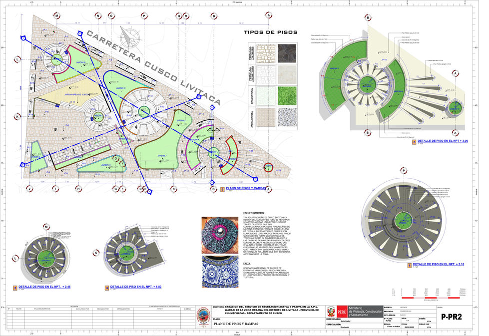 PARQ - Plano - P-PR2 - PLANO DE PISOS Y RAMPAS