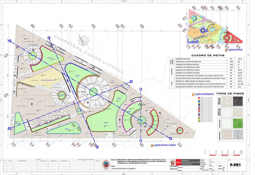PARQ - Plano - P-PR1 - PLANOS DE PISOS Y RAMPAS