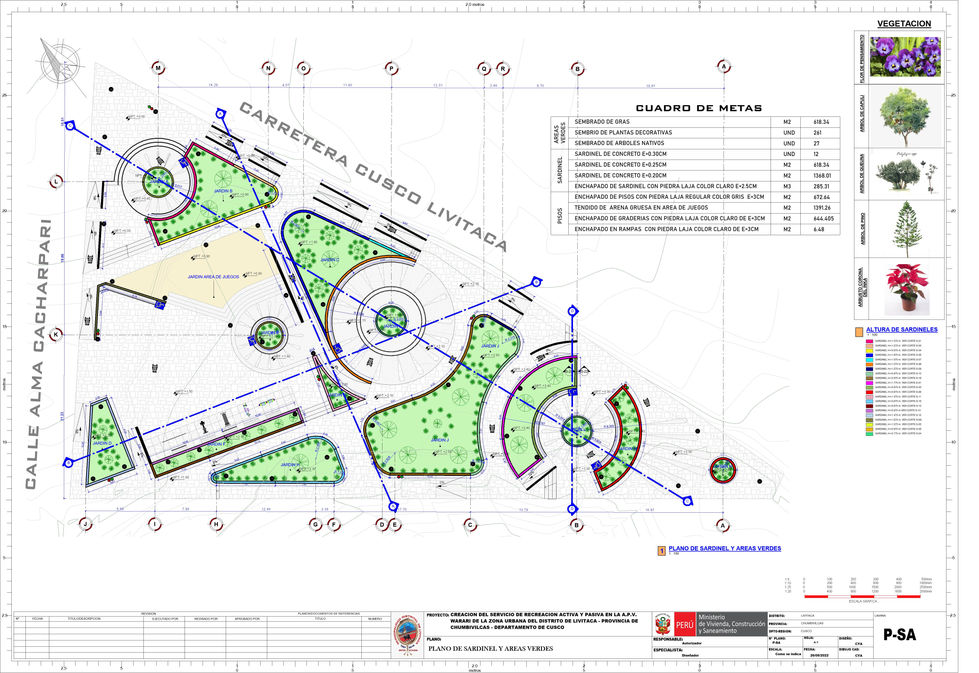 PARQ - Plano - P-SA - PLANO DE SARDINEL Y AREAS VERDES