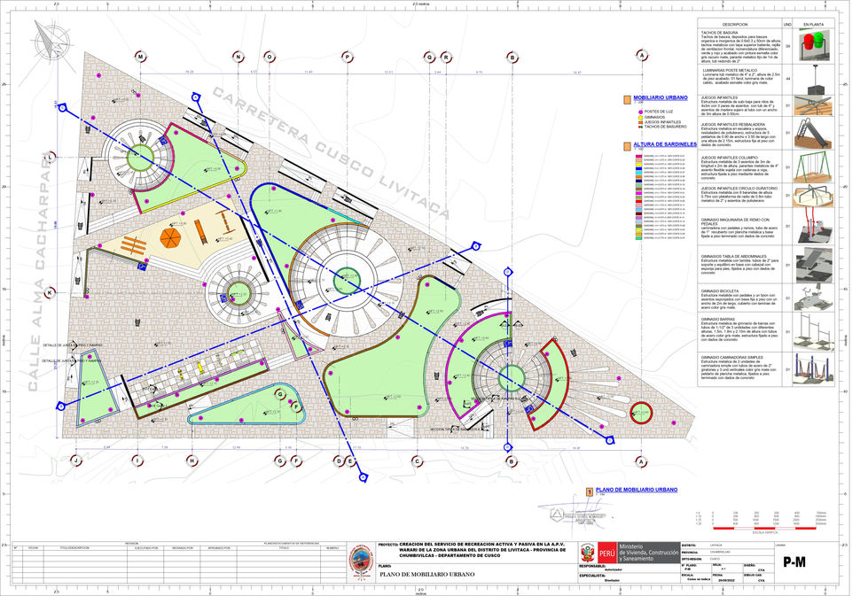 PARQ - Plano - P-M - PLANO DE MOBILIARIO URBANO