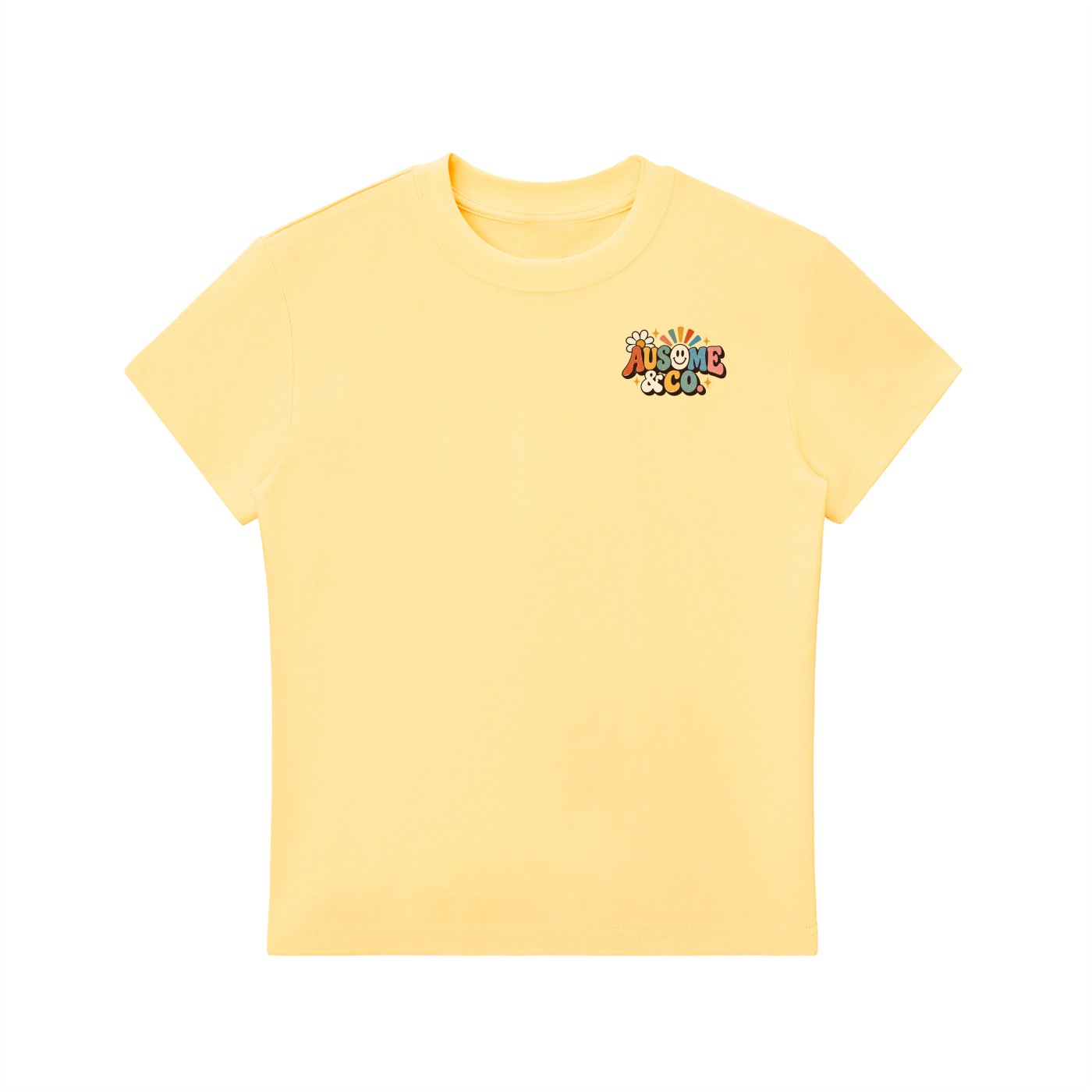 Ausome Teacher Bodycon Crewneck T-Shirt