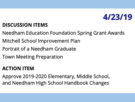 SC Meeting: April 23, 2019