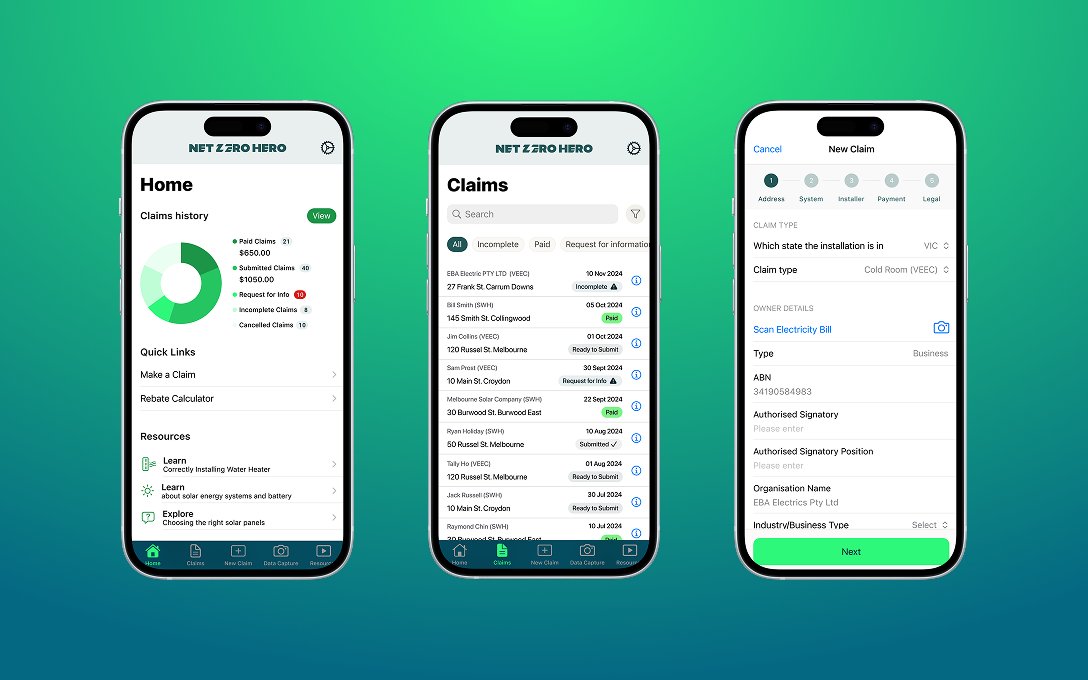 Greenbank's Net Zero Hero Mobile App Design