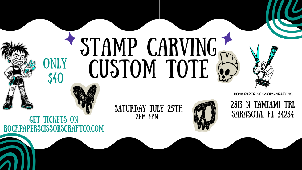 Stamp Carving and Tote Painting