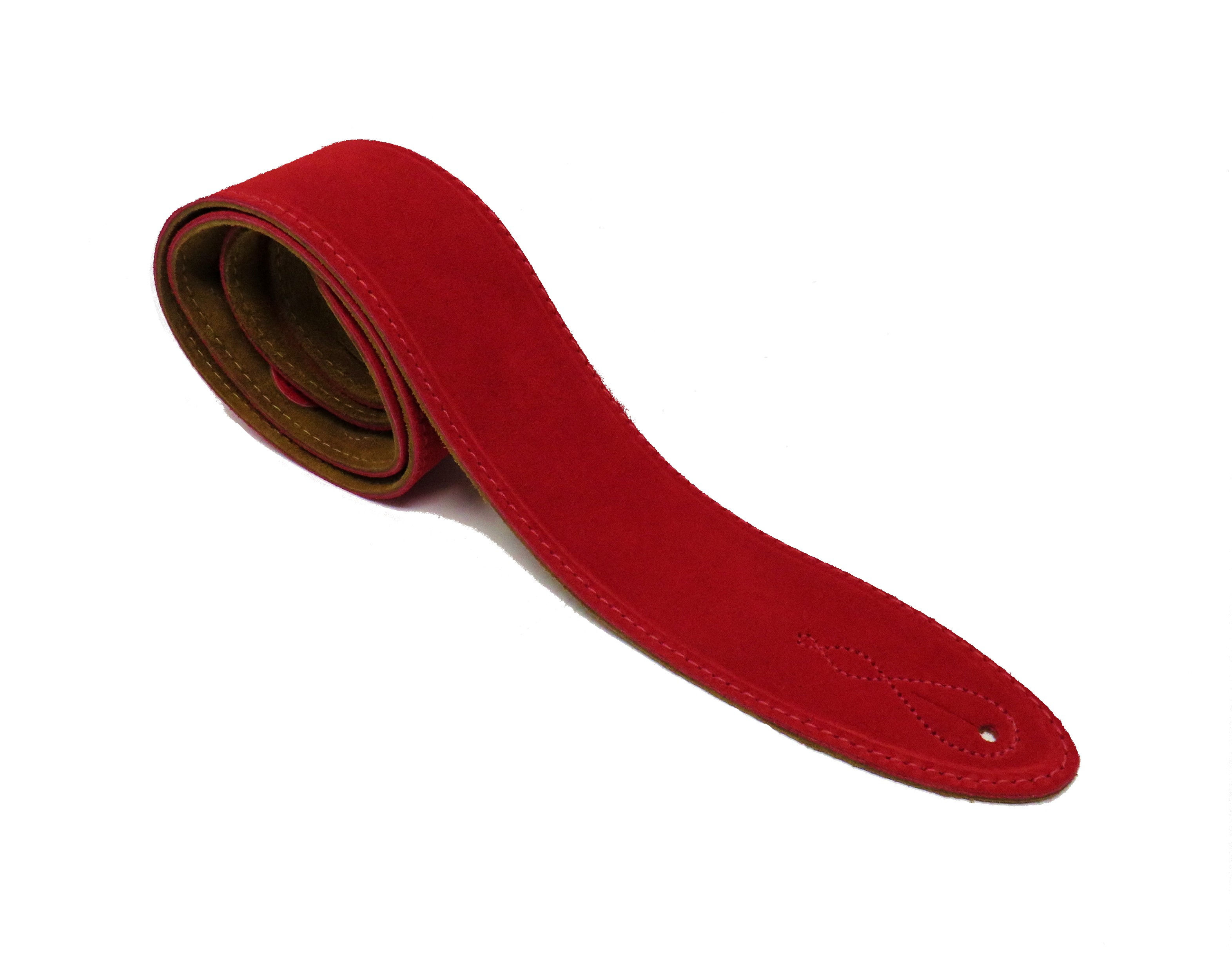 Leathergraft Comfy Suede Guitar Strap RED Irish Music Gifts