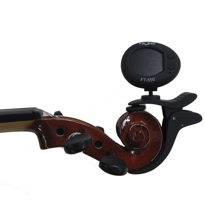 F-Zone FT550 Chromatic Clip on Violin Tuner Fits Scroll LCD Display Irish Music Gifts