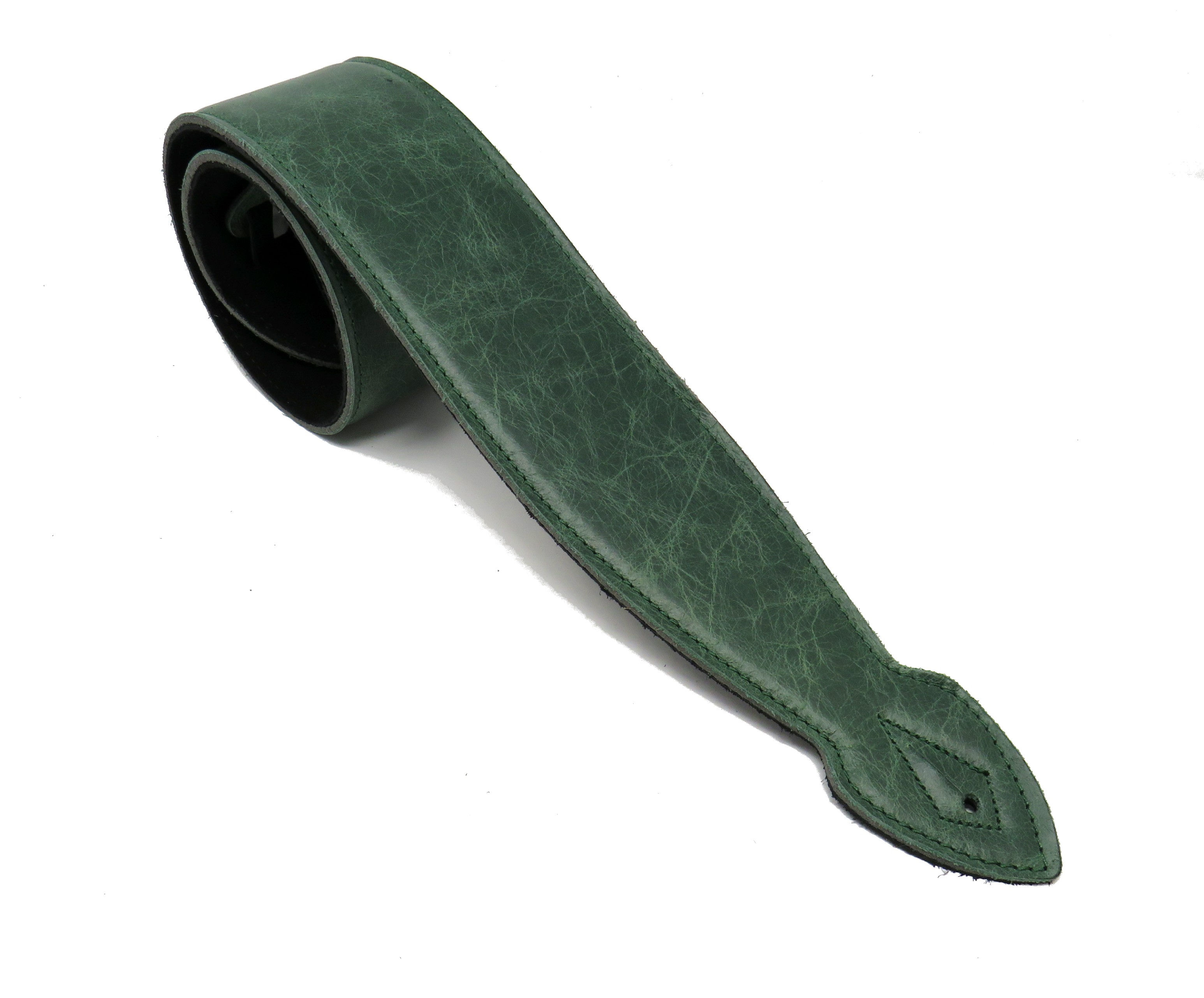 Irish Music Gifts Leathergraft Softy Premium leather guitar strap Green