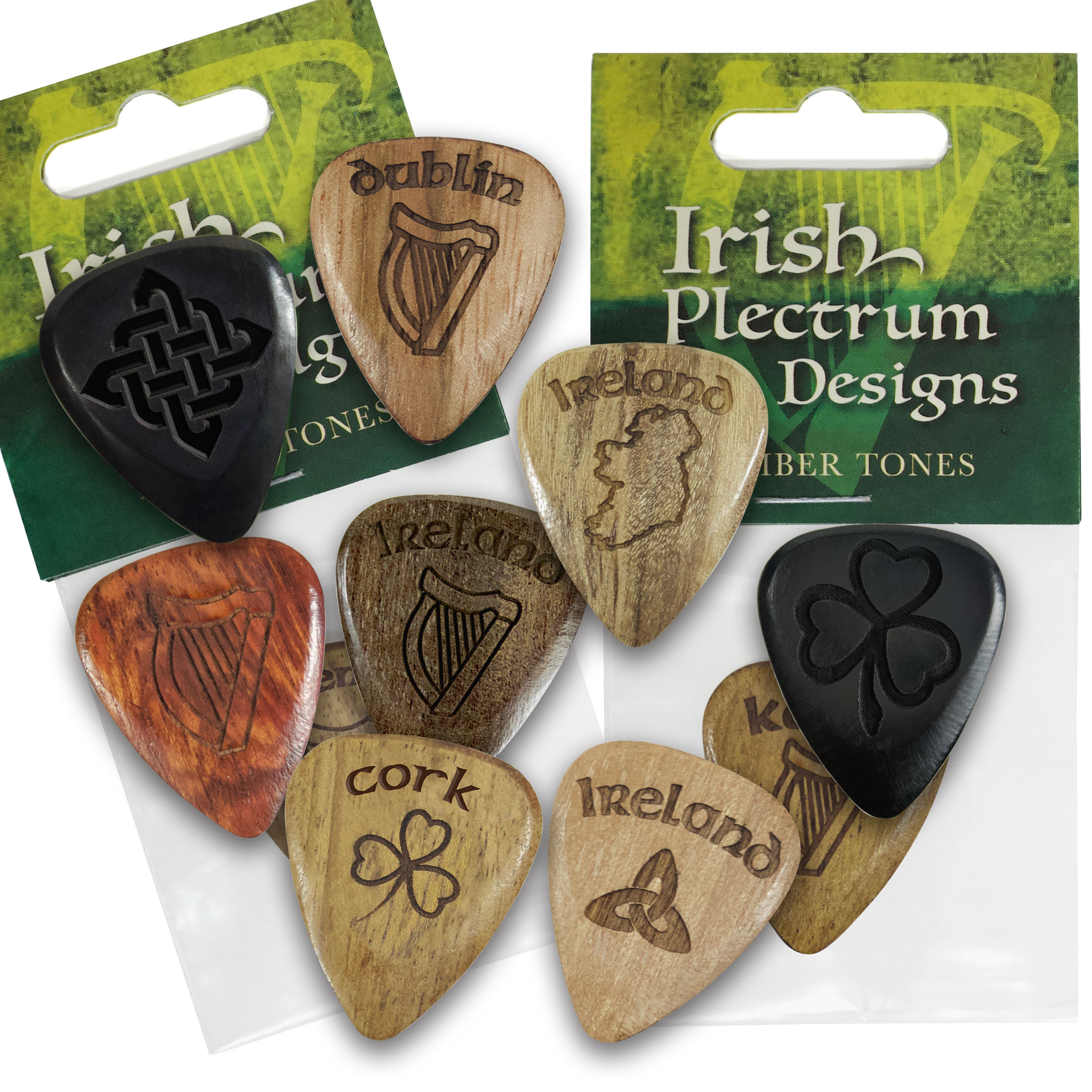 Irish Music Gifts wood guitar pick pack on sale
