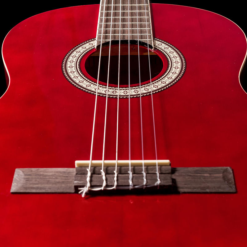 Thumbnail: Irish Music Gifts three quarter size classical guitar pack for students schools red
