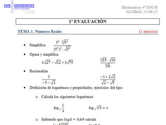 Instrucciones GLOBAL 4º ESO B