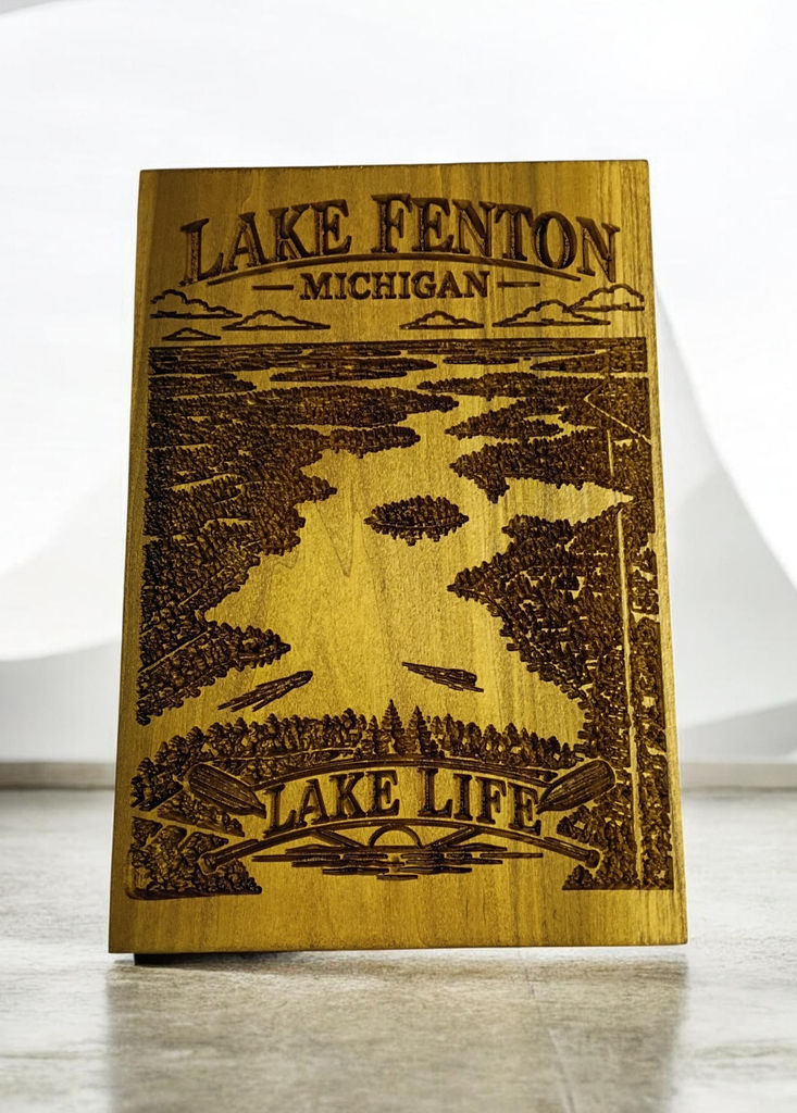 Lake map sign