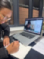 Charlotte Shields working remotely on a Design and Access Statement for a client project at CS Architecture + Designs Ltd.