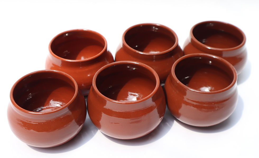 Thumbnail: Earthern khullad with Silica Coating Set of 6 ( Microwave proof )