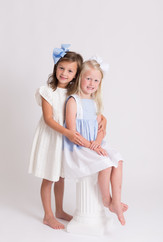 Chattanooga photograher, sisters blue hair bows