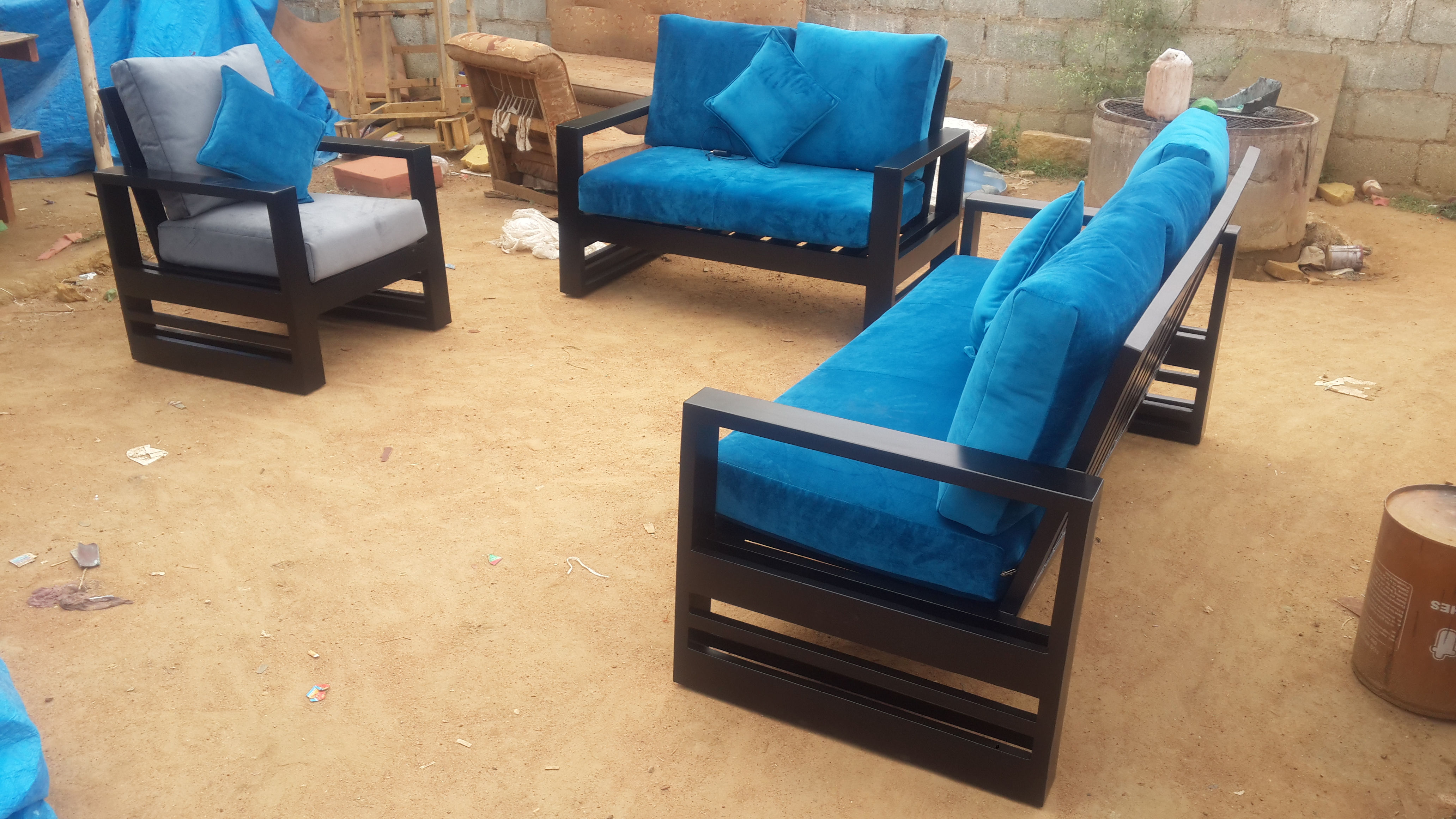 Rubber wood latest design 3+2+1 Sofa