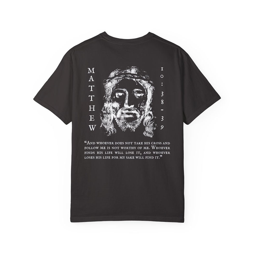 Thumbnail: Follow Me - Matthew 10:38-39 - Sermon Series 18 - Unisex Comfort Colors T-shirt