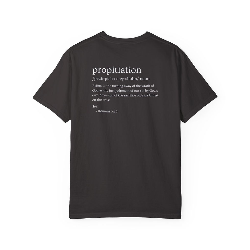 Thumbnail: Propitiation - Romans 3:25 - Sermon Series 16 - Unisex Comfort Colors T-shirt