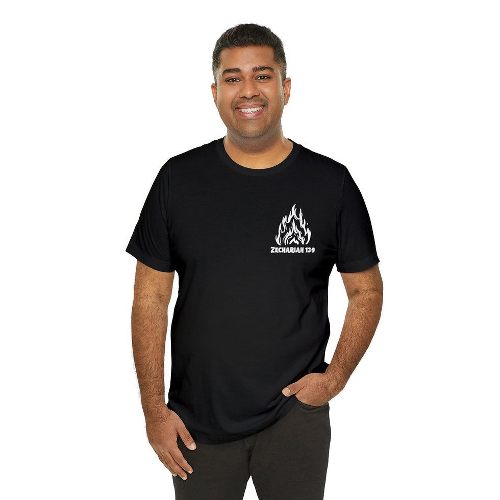 Thumbnail: Let There Be Fire-Zechariah 13:9-Sermon Series #2-Unisex Jersey Short Sleeve Tee