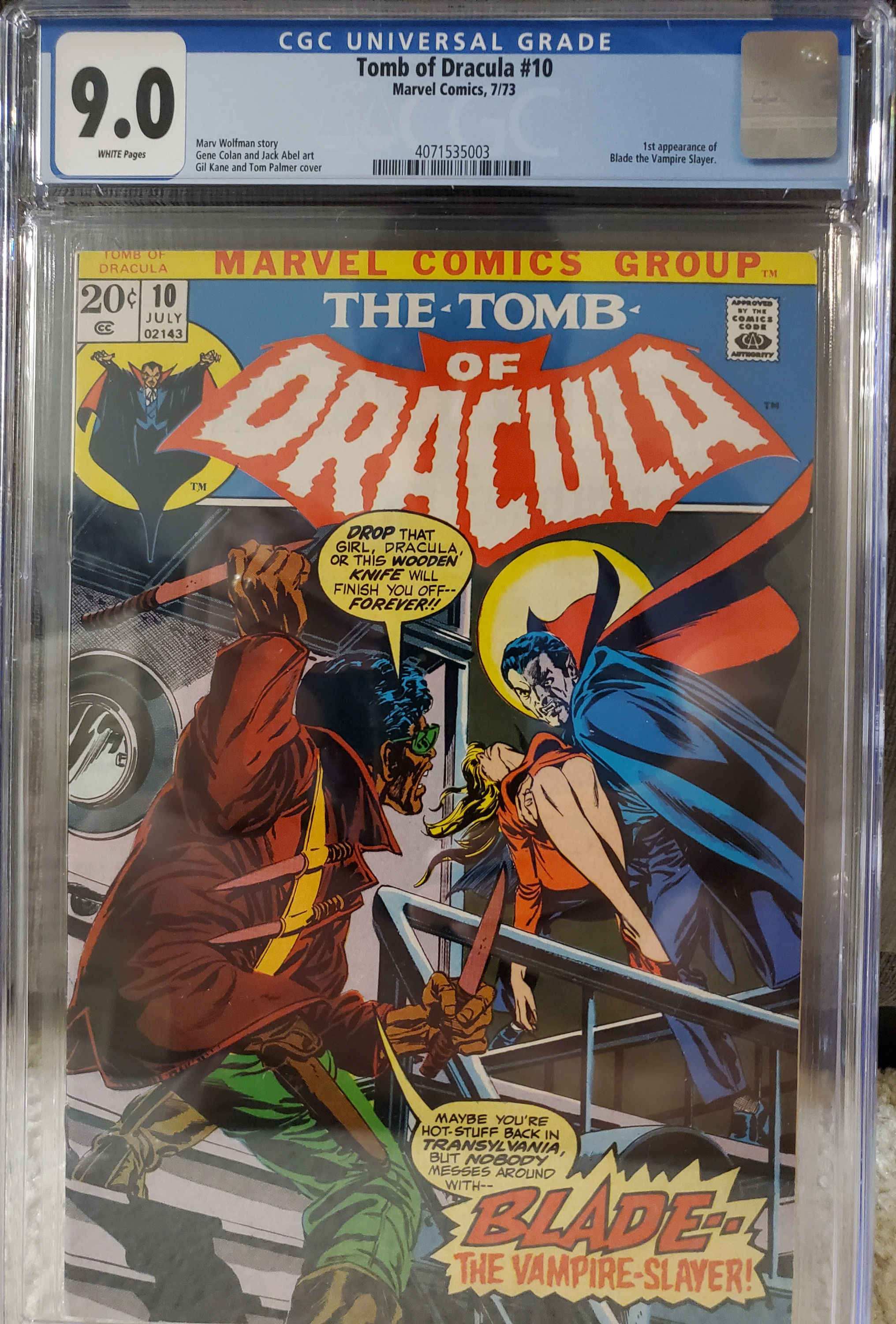 Tomb of Dracula 10 CGC 9.0