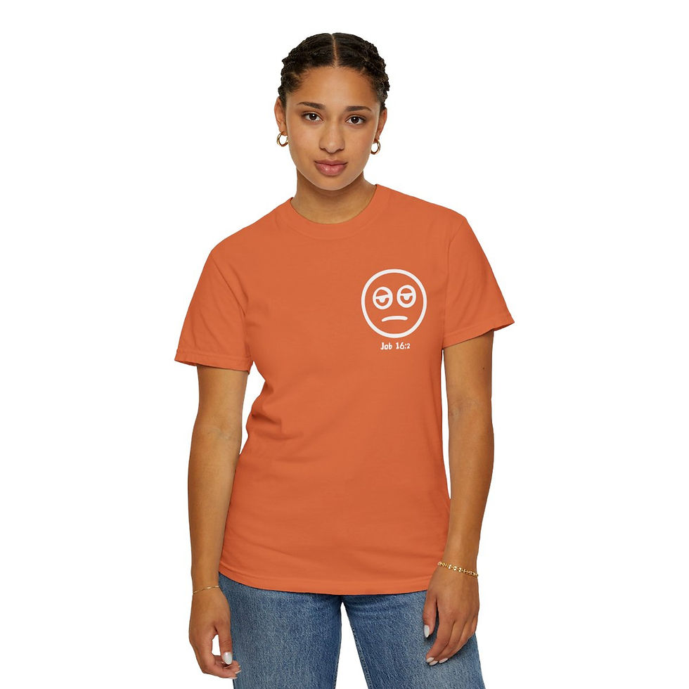 Thumbnail: Miserable Comforters Club-Job 16:2-IYKYK Series #6-Unisex Garment-Dyed T-shirt