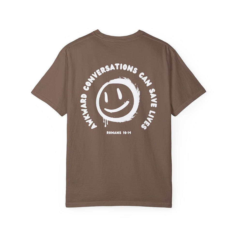 Thumbnail: Awkward Conversations-Romans 10:14-Sermon Series #6-Unisex Garment-Dyed T-shirt