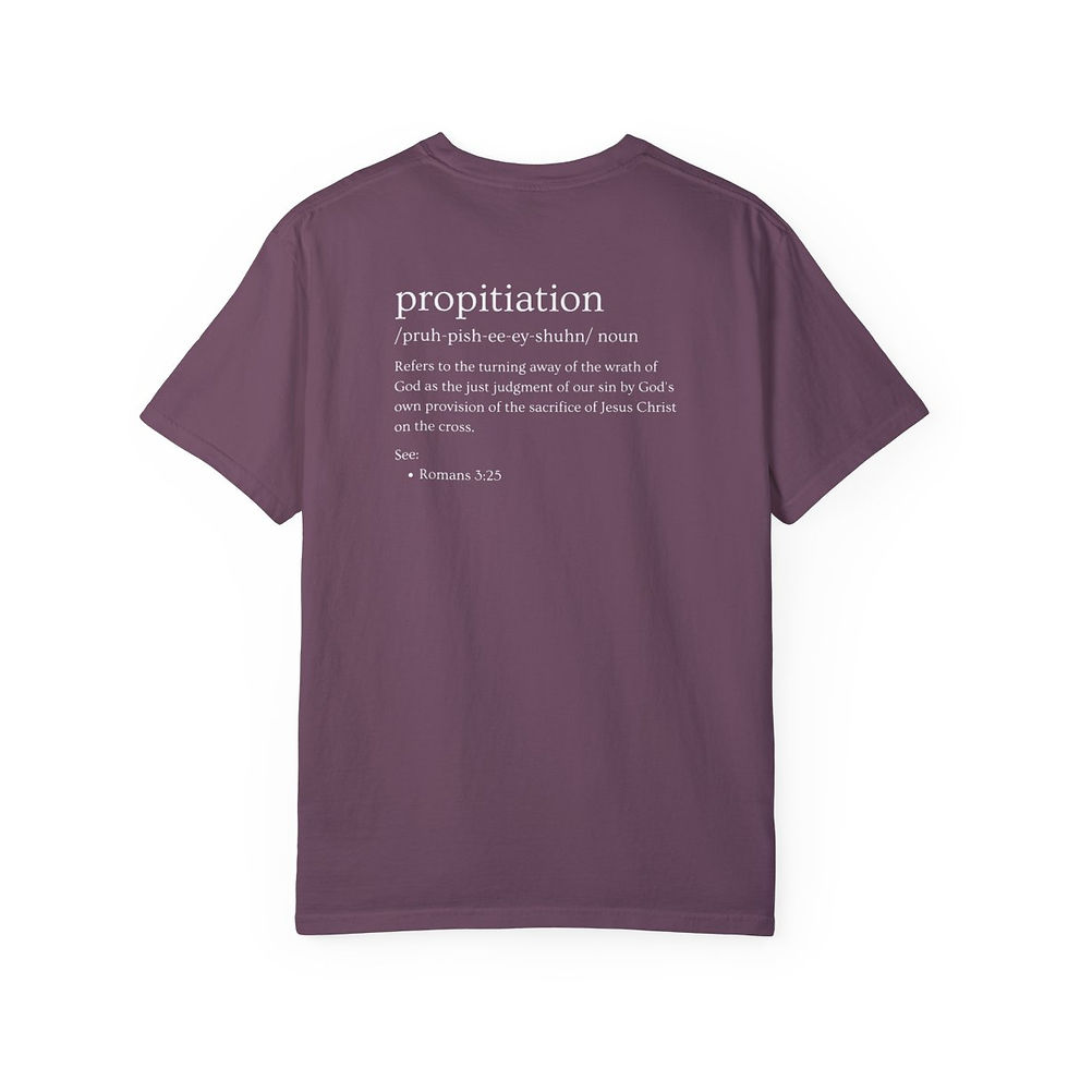 Thumbnail: Propitiation - Romans 3:25 - Sermon Series 16 - Unisex Comfort Colors T-shirt
