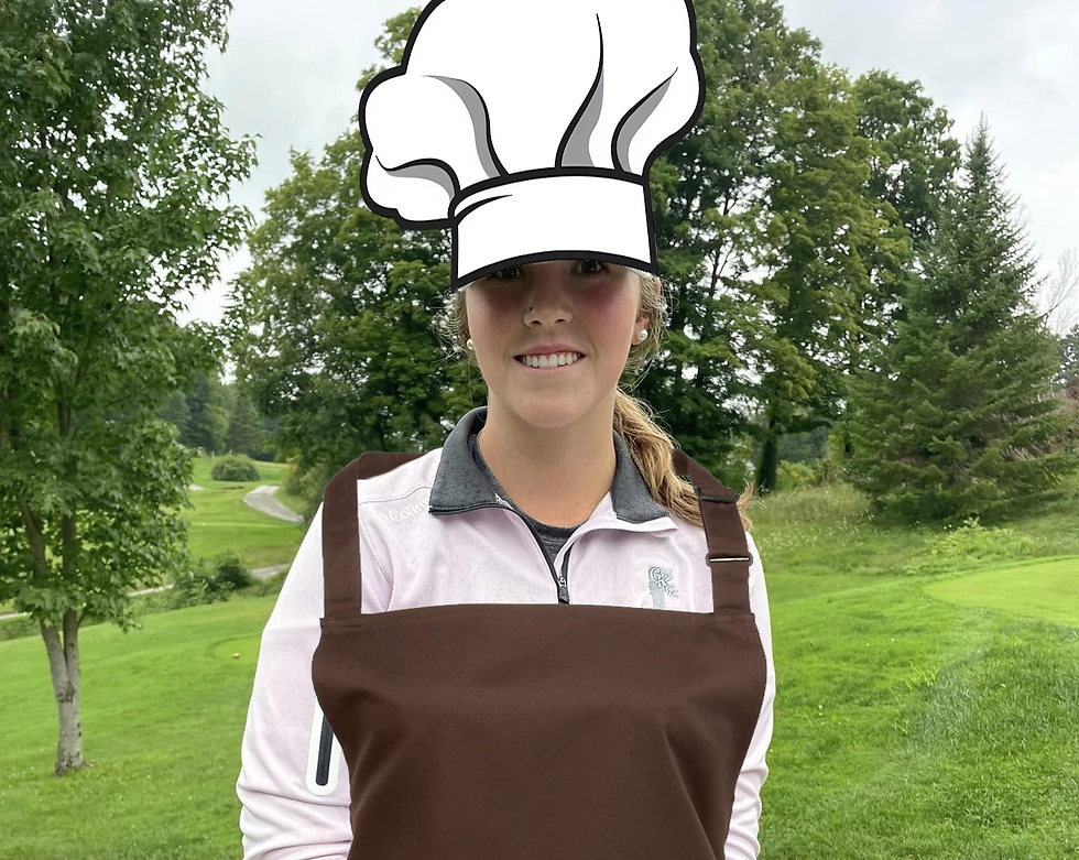 Chef Ayer with funny kitchen attire