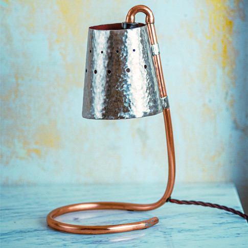 Copper Desk Lamp handmade in Bath. Each Sculptural light is unique