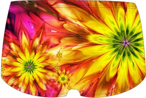 Μικρογραφία: Quick-dry chlorine-resistant fabric – Delfina Fractal Daisies swim shorts