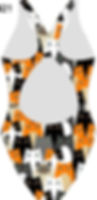 Cats on Parade SF821 Classic XBack swimsuit, cat print, front lined, chlorine‑resistant Carvico XLance eco fabric