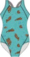 Otters Delfina Xback SF811 swimsuit with playful otter design