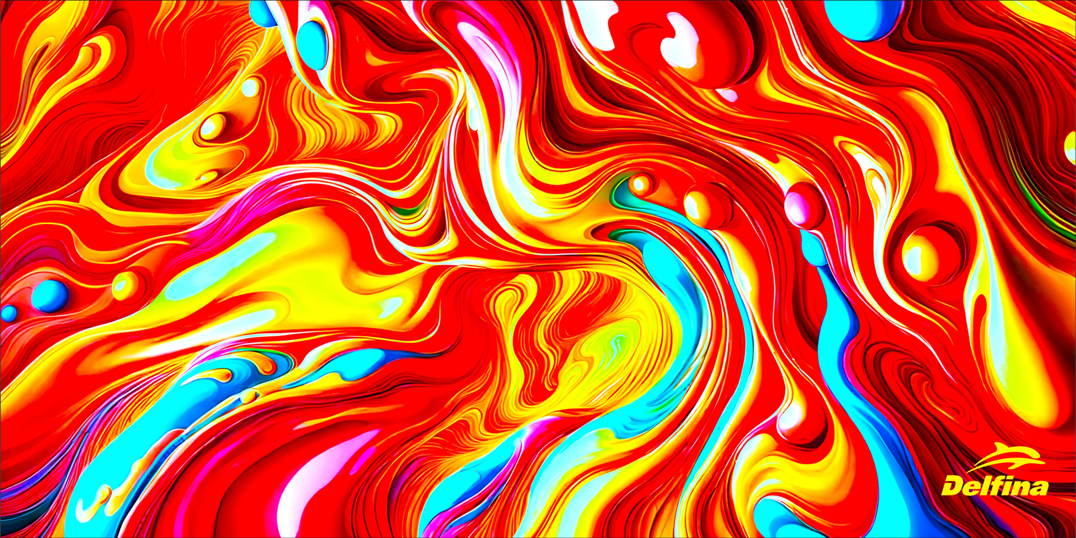 Paint Swirl Delfina Quick Dry Sports Swimming Towel