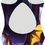 Miniatura: Bat SF821 Classic XBack swimsuit, front lined, chlorine‑resistant Carvico XLance eco fabric, Halloween & dark‑themed swimwear