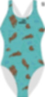 Otters SF821 Classic XBack one‑piece, fully lined, chlorine‑ready training swimsuit