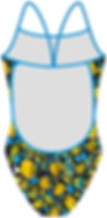 Delfina Classic Thin Straps SF333 swimsuit in the Tide Parade tropical fish print, made from eco‑friendly Carvico