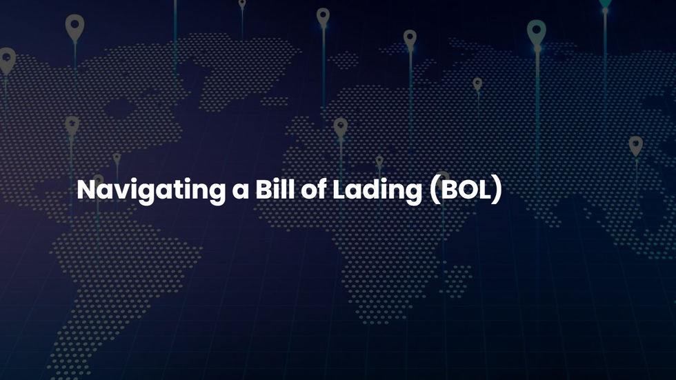 Navigating Bill of Lading: Micro training