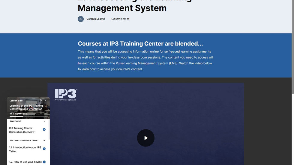 Deeper dive into Accessing the learning management system