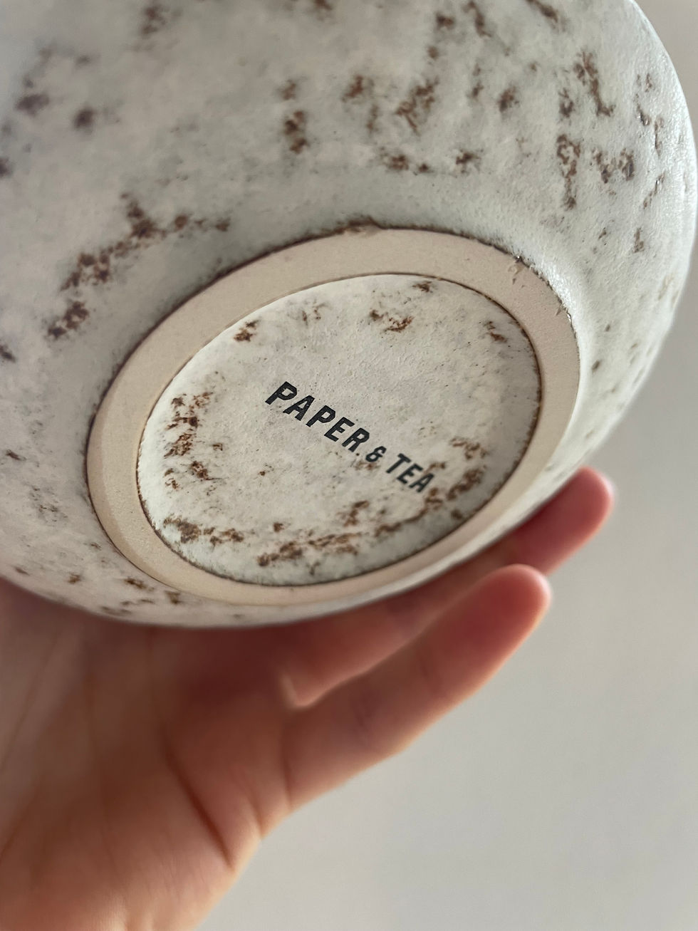 Matcha bowl detail with Paper & Tea stamp, designed by Laura Görs.