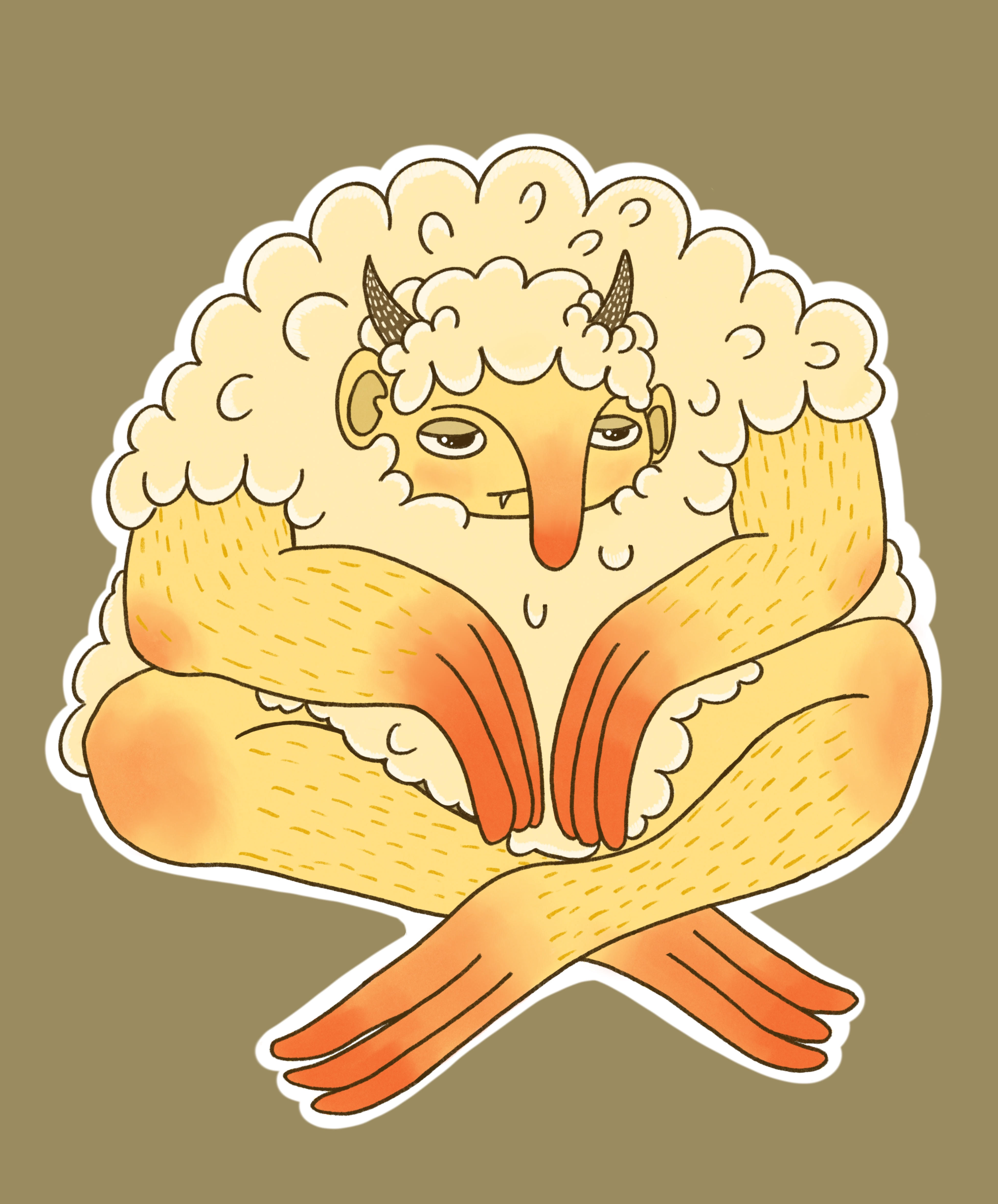 "Tired Troll" Sticker