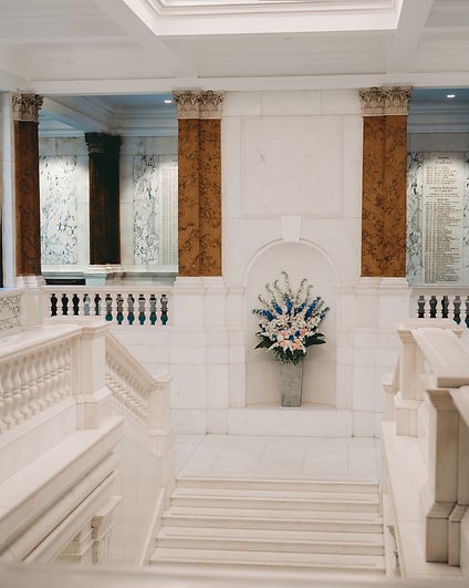 Camden Town Hall the white marble staircase