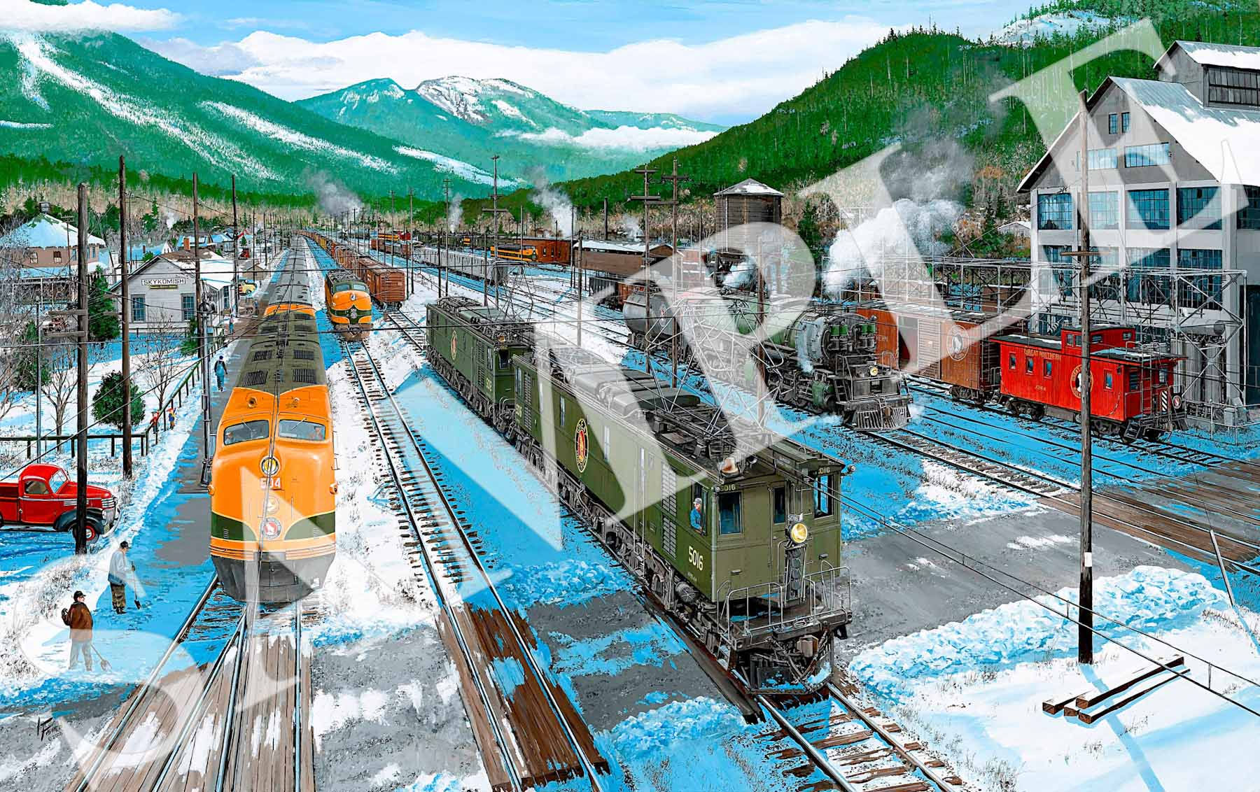 Power Swap at Sky Greeting Card