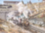 Steam engine emerging from Tunnel