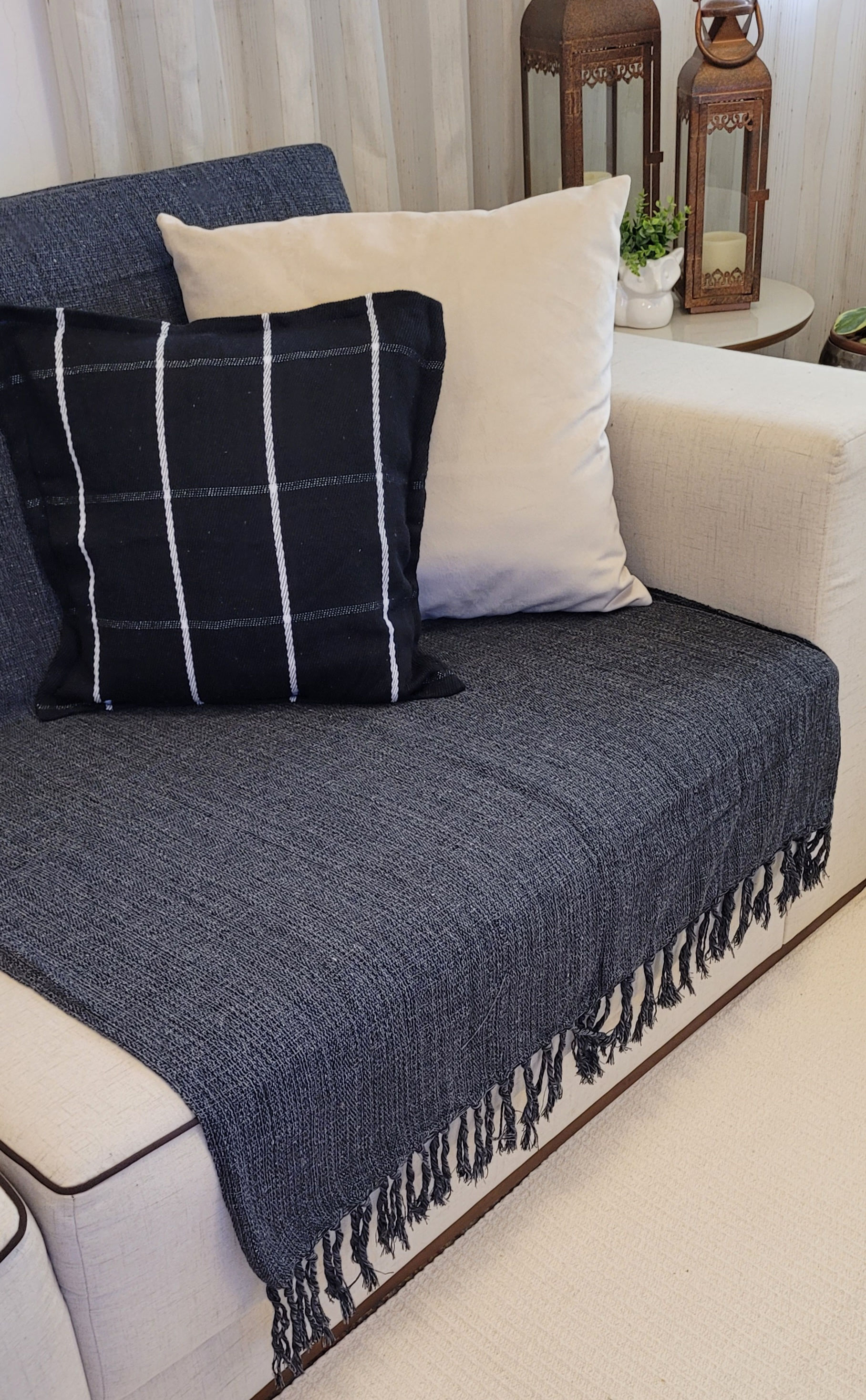 Manta sofá e cama 1,4x2,2m GRAFITE