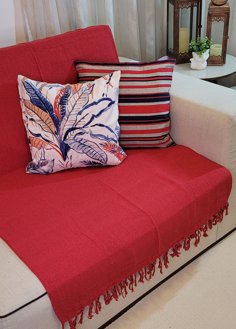 Miniatura: Manta sofá e cama 1,4x2,2m VERMELHO