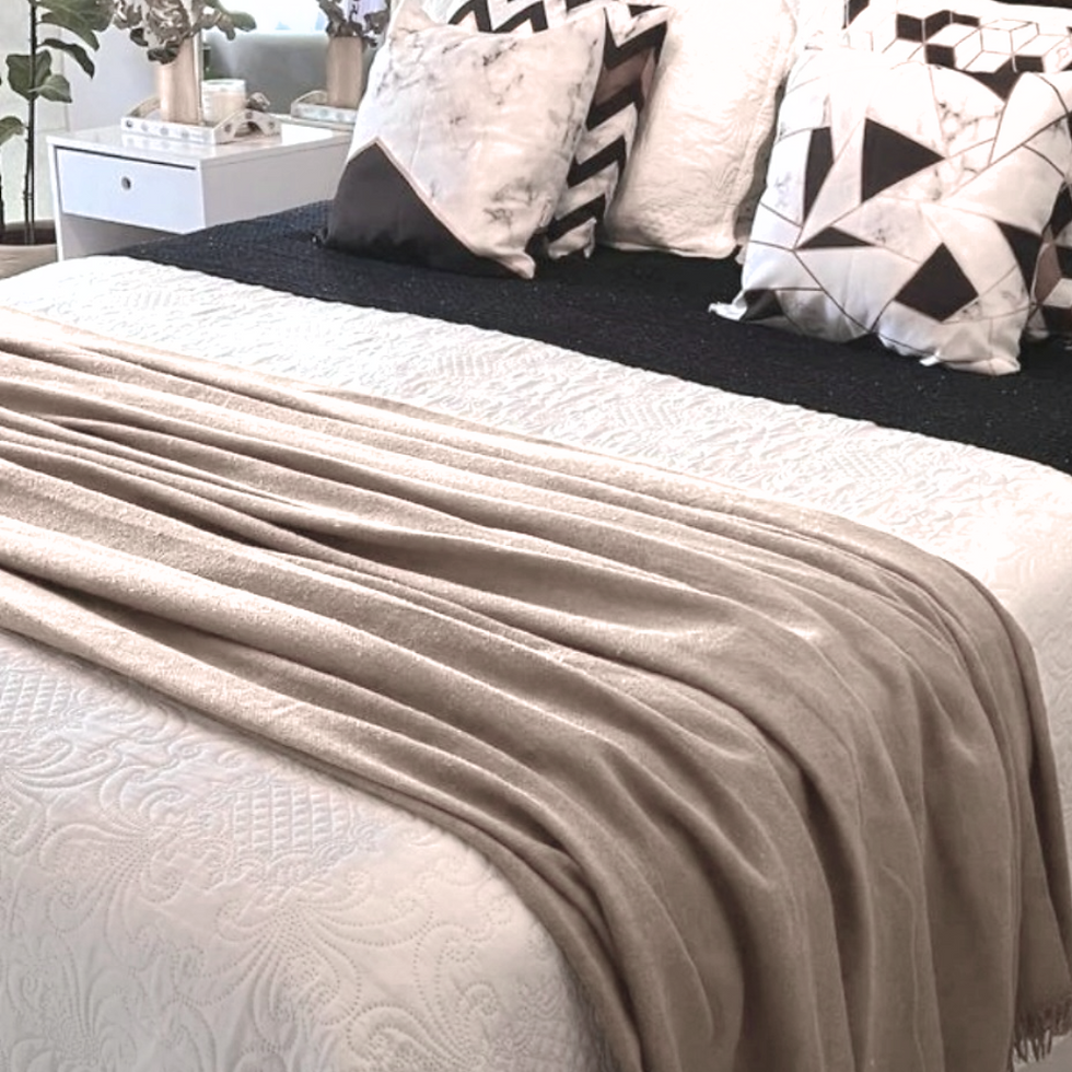 Miniatura: Manta sofá e cama 1,7x2,2m AVELÃ