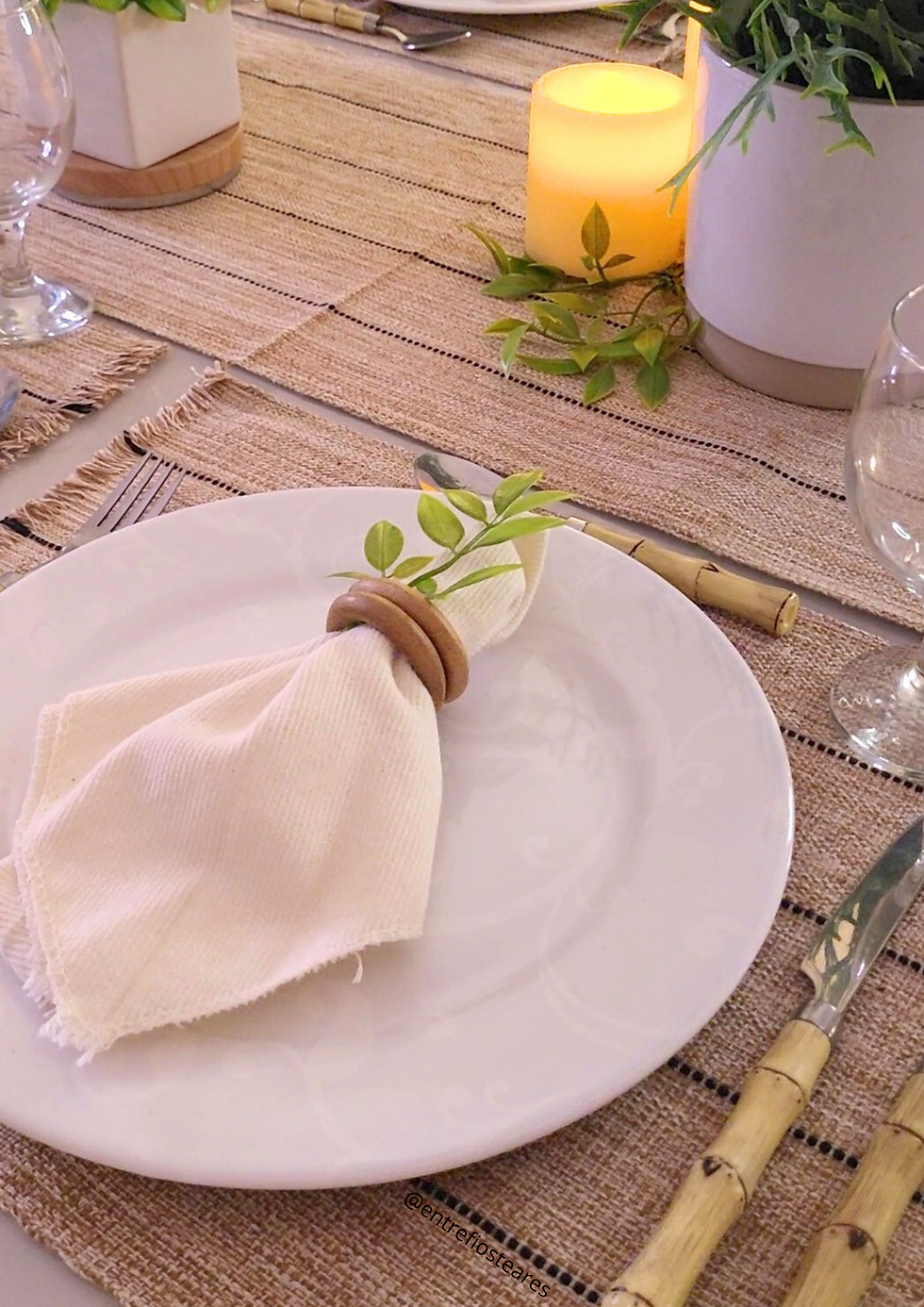 Miniatura: Jogo americano 7 peças BOHO CARAMELO 